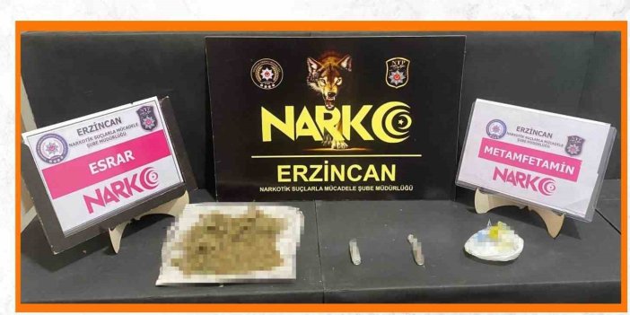 Erzincan’da bir miktar uyuşturucu yakalandı