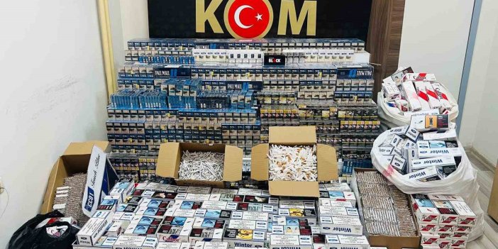 Siverek’te binlerce paket kaçak sigara yakalandı