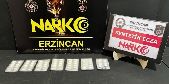 Erzincan’da 64 adet sentetik hap yakalandı