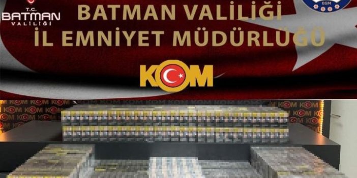 Batman’da 1940 paket gümrük kaçağı sigara ele geçirildi