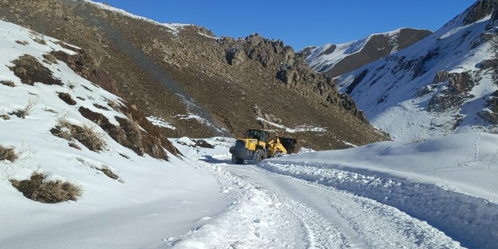 Beytüşşebap'ta kardan kapanan 38 kilometrelik yol, ulaşıma açıldı