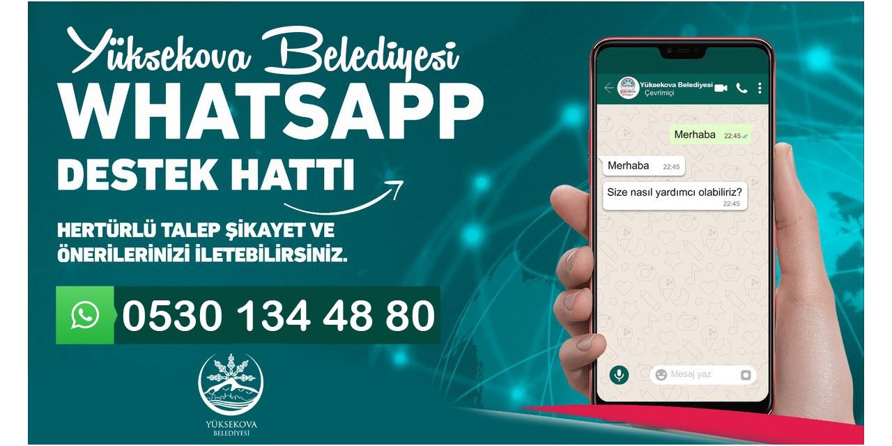 Yüksekova Belediyesi'nden WhatsApp ihbar hattı