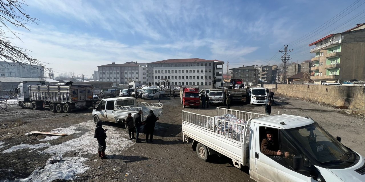 Yüksekova'da 21.000 ton kömür dağıtılıyor