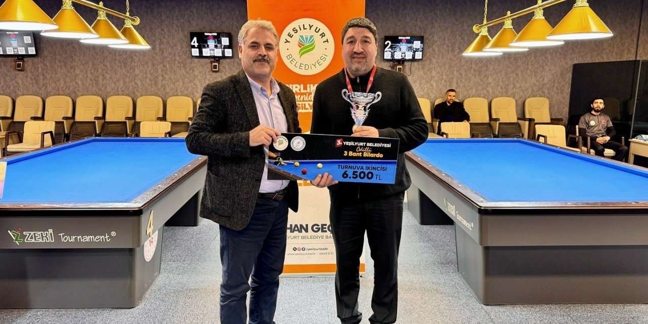 Bilardo tutkunları Yeşilyurt’ta bir araya geldi