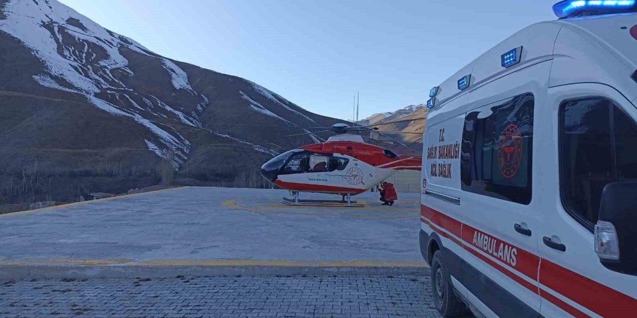 Ambulans helikopter KOAH hastası için havalandı