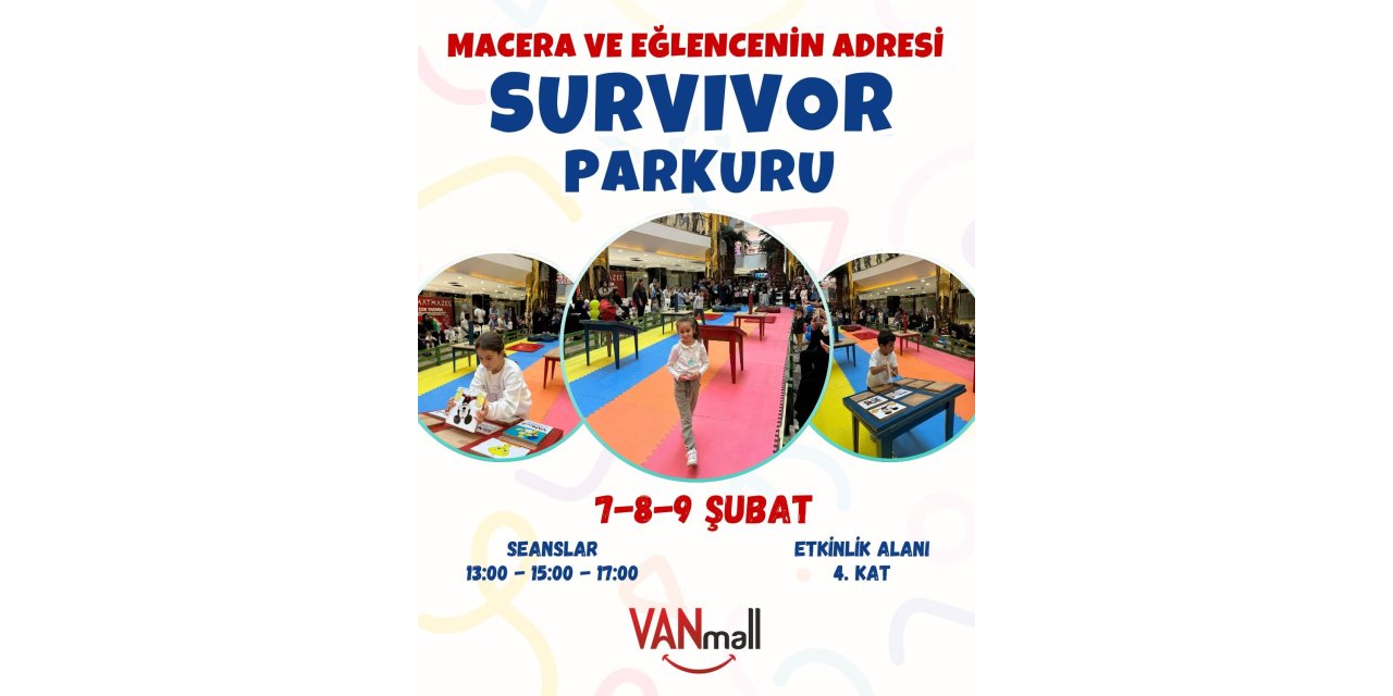 Van Mall AVM, çocuklara survivor parkuru hazırladı