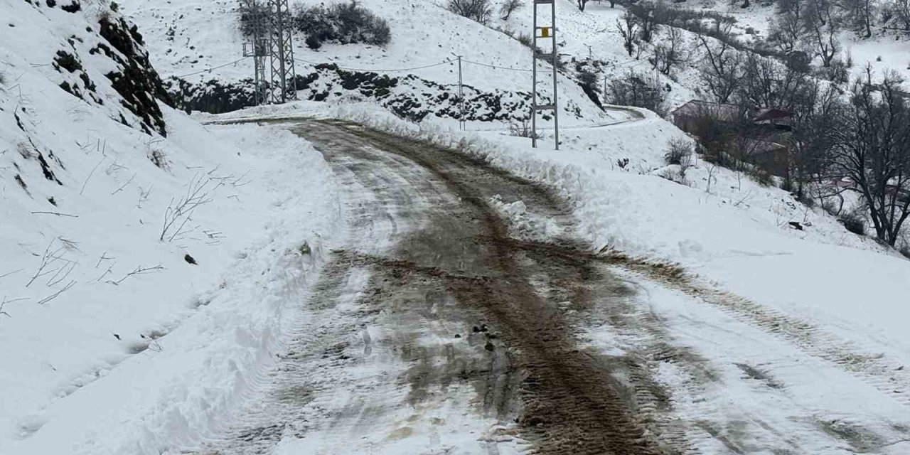 Siirt’te kardan kapanan yol ulaşıma açıldı