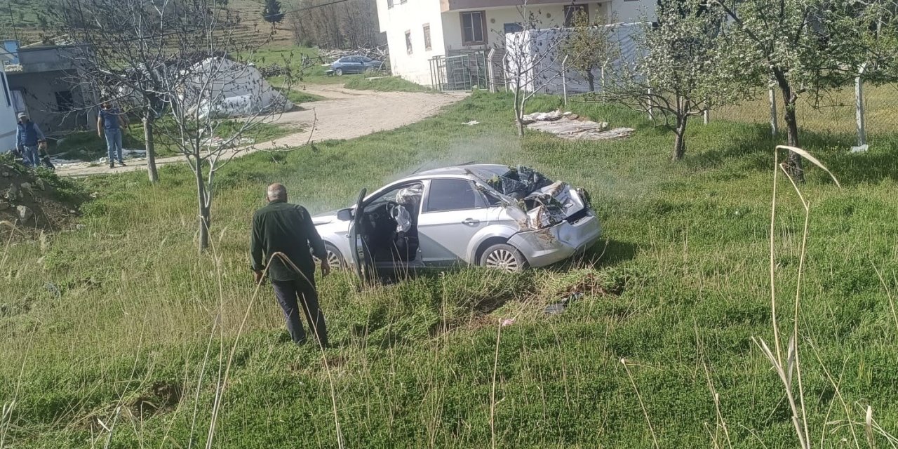 Otomobil takla attı: 1 kişi yaralandı
