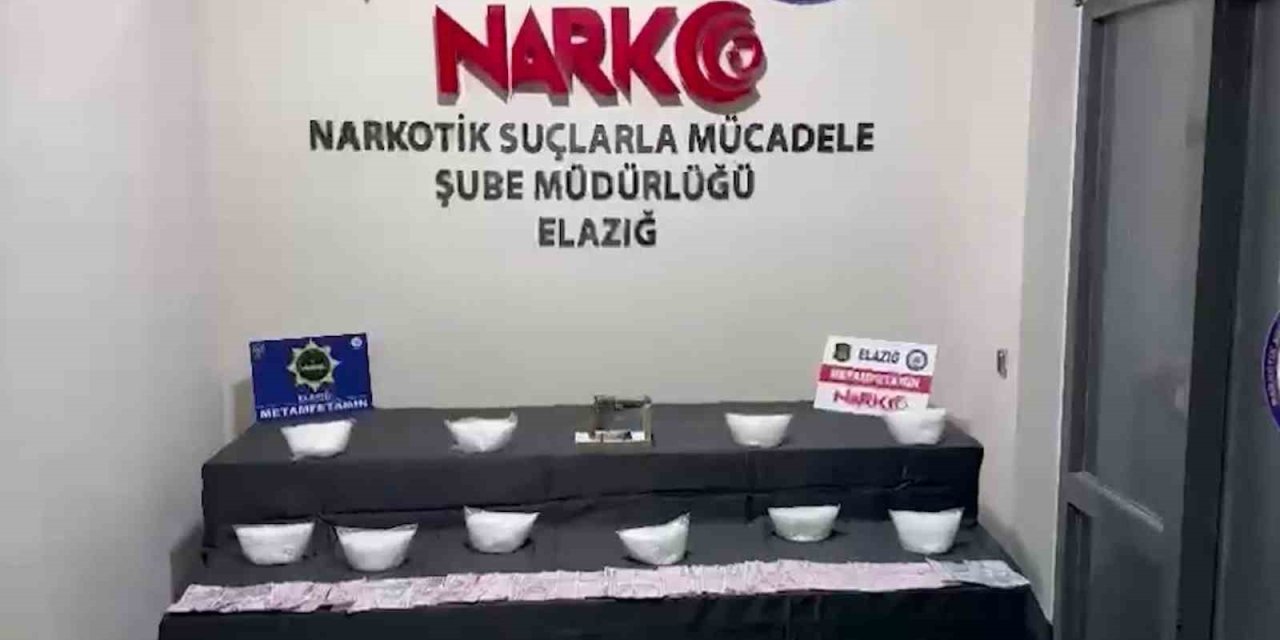 Elazığ’da eş zamanlı operasyon: 5 kilo metamfetamin ele geçirildi, 2 tutuklama