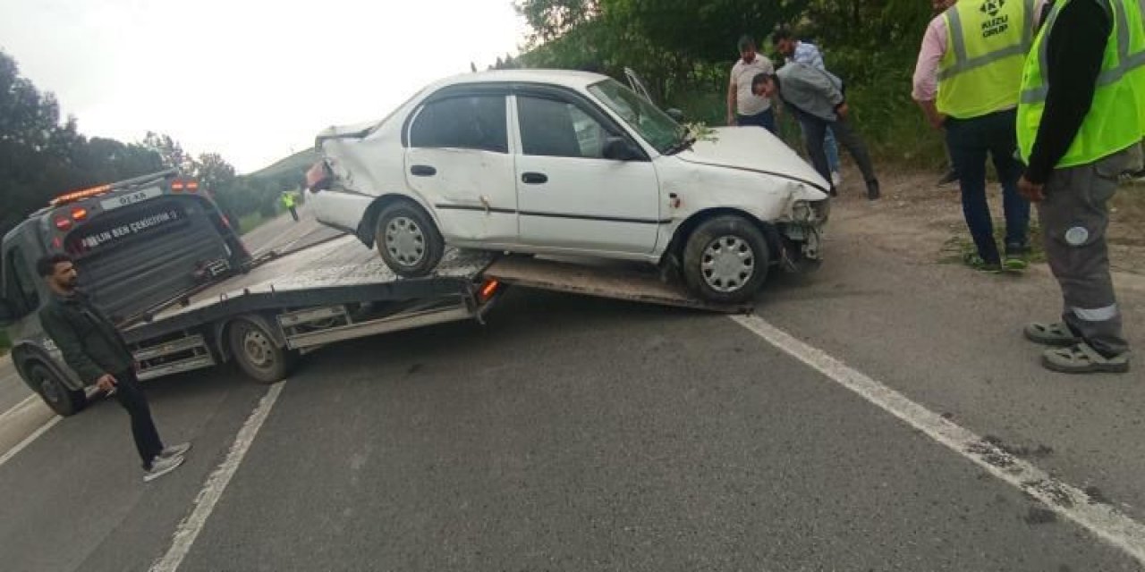 Adıyaman'da otomobil şarampole yuvarlandı