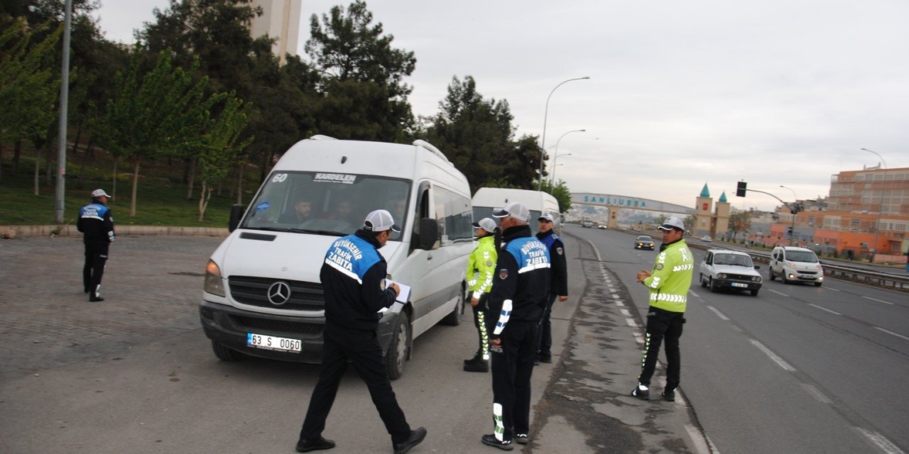 Urfa’da personel servis araçlarına denetim
