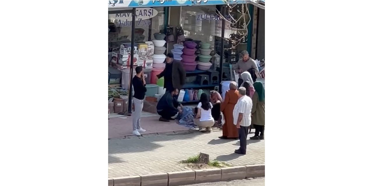 Cam silen kadın 1. kattan düşerek yaralandı