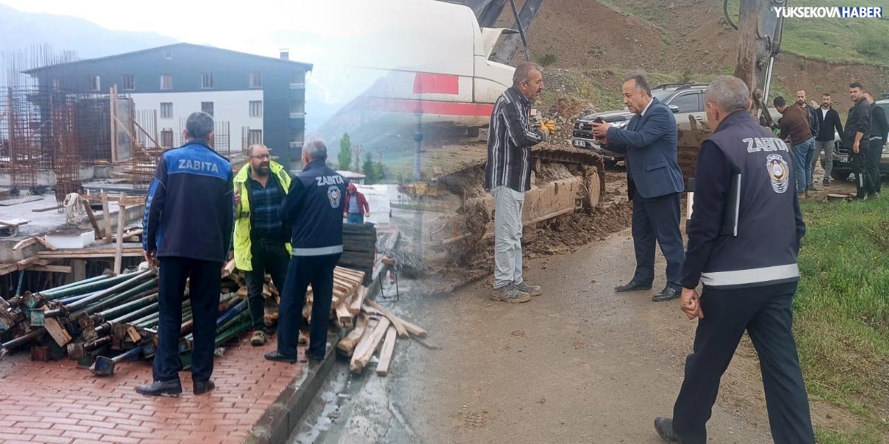 Hakkari'de inşaatlara zabıta denetimi sürüyor