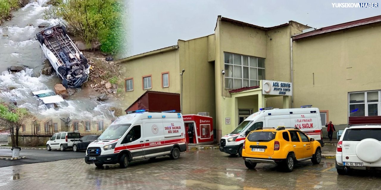 Yüksekova’da yoldan çıkan minibüs dereye uçtu: 2 ölü, 3 yaralı