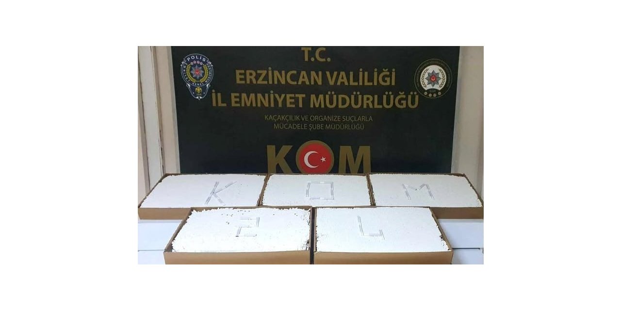 Erzincan'da 25 bin dal kaçak dolu makaron ele geçirildi
