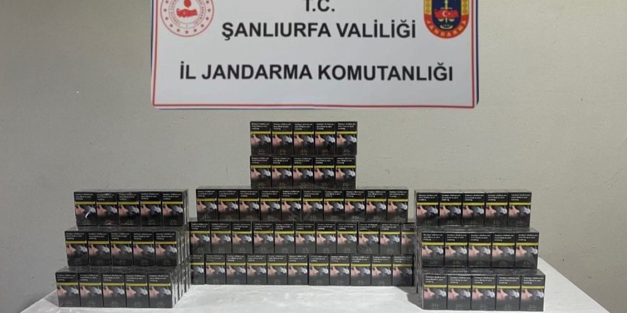Şanlıurfa’da jandarmadan kaçak sigara operasyonu