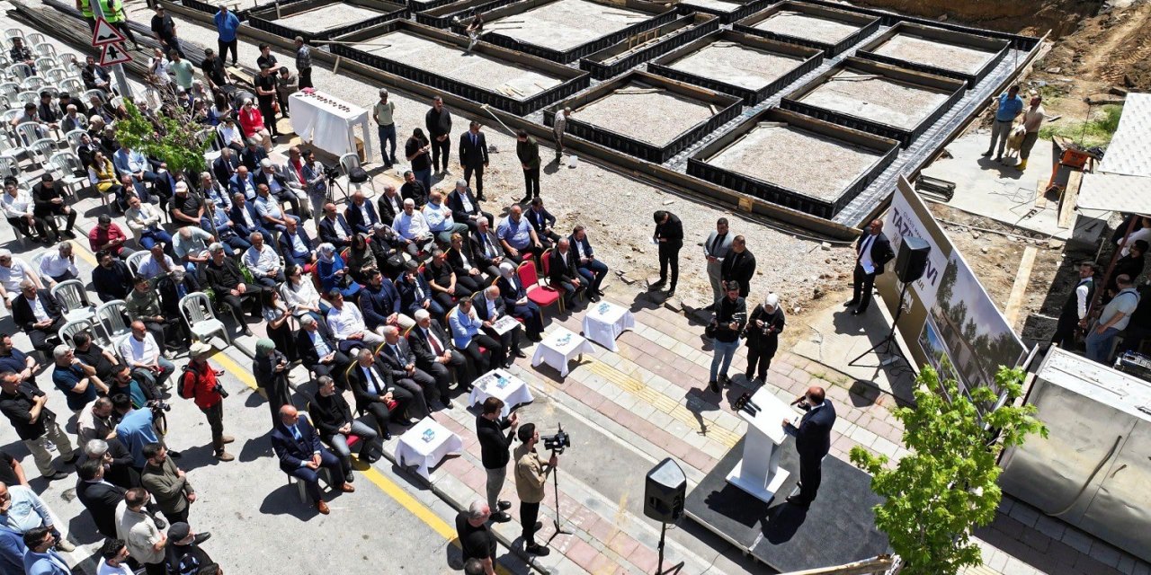 Yeşilyurt'ta ilk taziye evi temeli atıldı