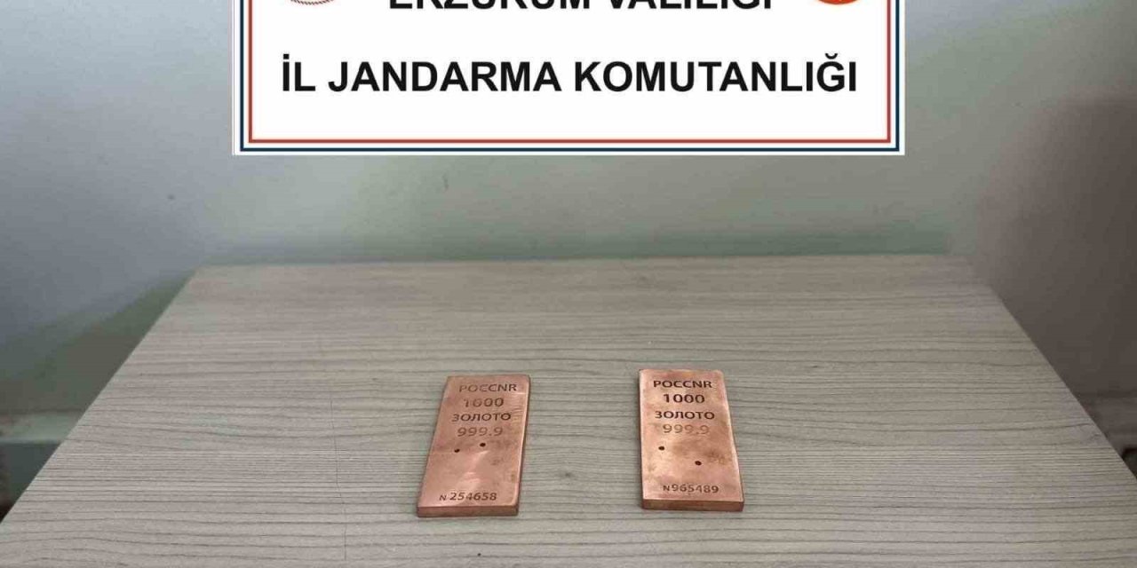 Erzurum’da 2 kilo sahte külçe altın yakalandı