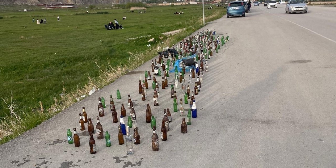 Van'da alkol şişeleri tarihi gölgede bıraktı: Şişelerin rastgele atılmasına tepki