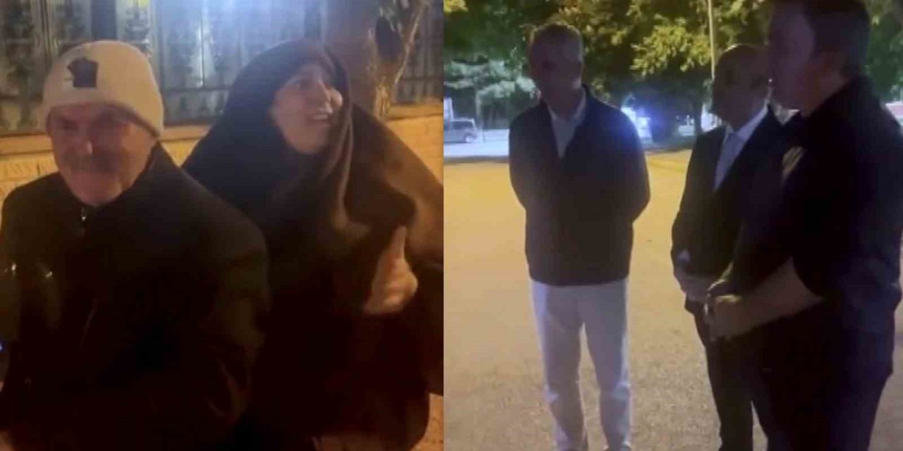 Erzincan Valisi Hamza Aydoğdu, motosikletli çiftle sohbet etti