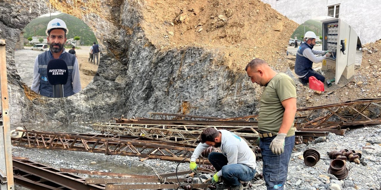 Şemdinli’nin bazı mahallelerinde elektrik hatları yer altına alındı