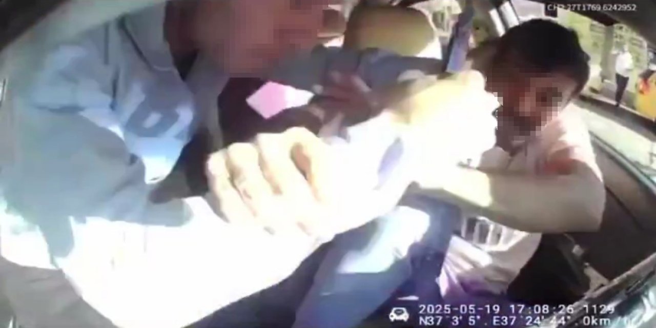Antep’te taksiciye bıçaklı saldırı: O anlar kamerada