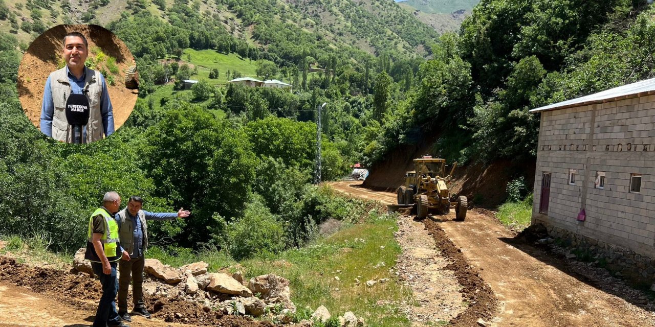 Şemdinli: Nehri Köyü ve mezralarında yol çalışmaları devam ediyor
