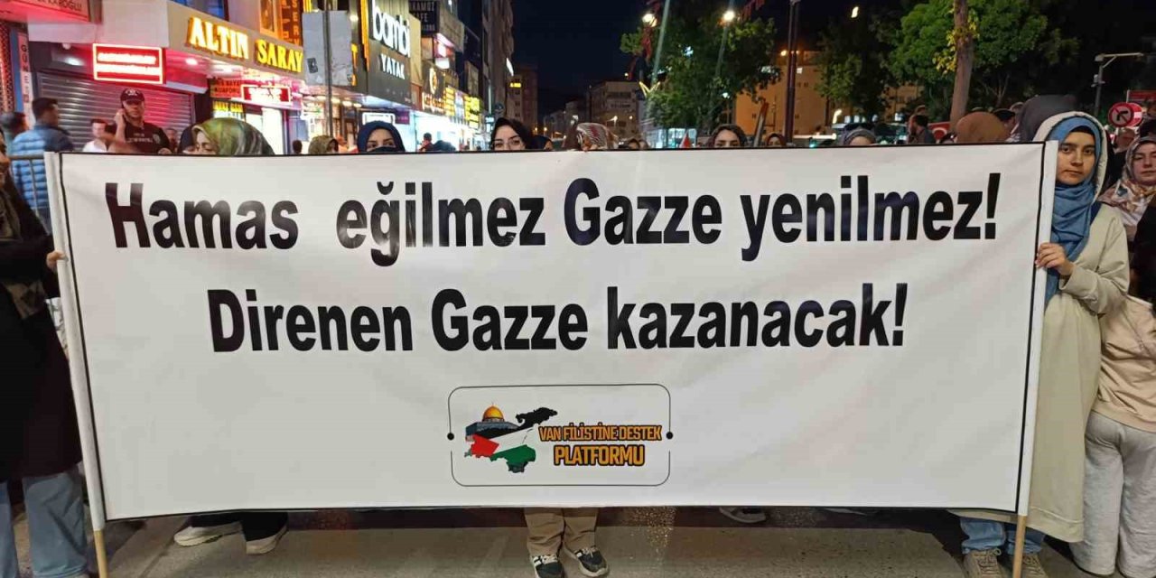 Van’da Filistin’e destek yürüyüşü yapıldı