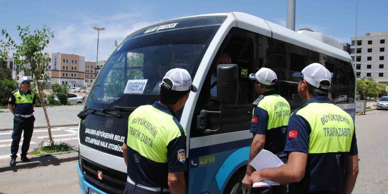 Şanlıurfa’da klima çalıştırmayan otobüslere denetim