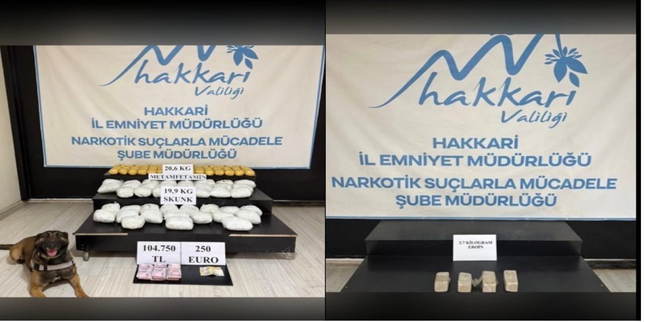 Hakkari ve Yüksekova'da 51 kilo uyuşturucu ele geçirildi: 6 kişi tutuklandı