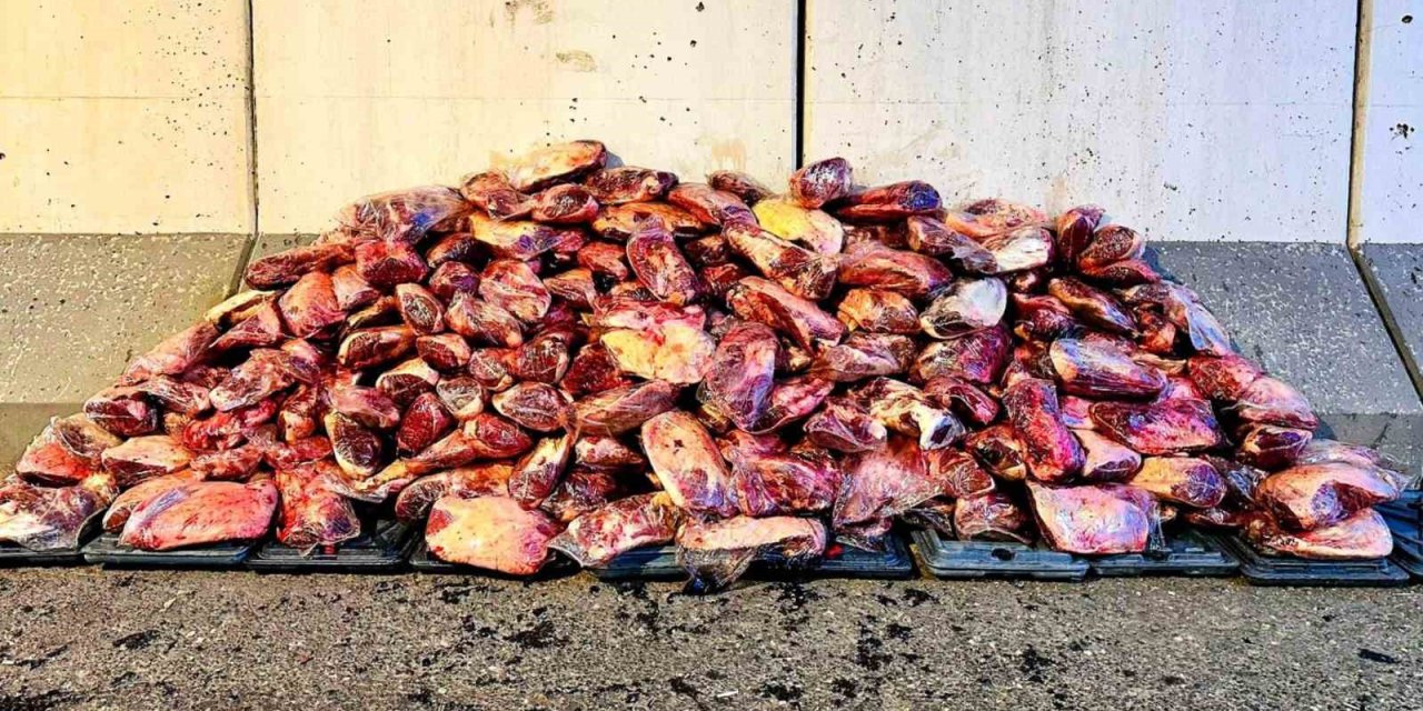 Jandarma Urfa'da 1 ton 700 kilo mühürsüz et ele geçirdi