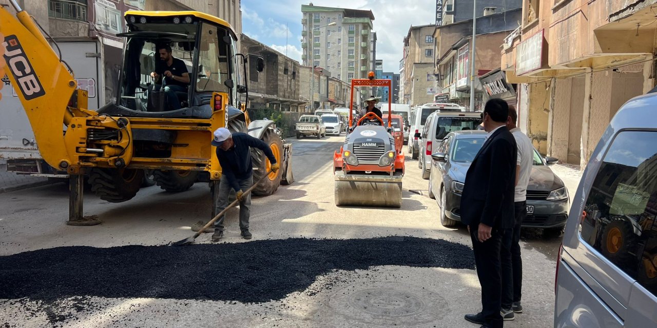 Yüksekova’da bozulan yollarda onarım çalışmaları sürüyor
