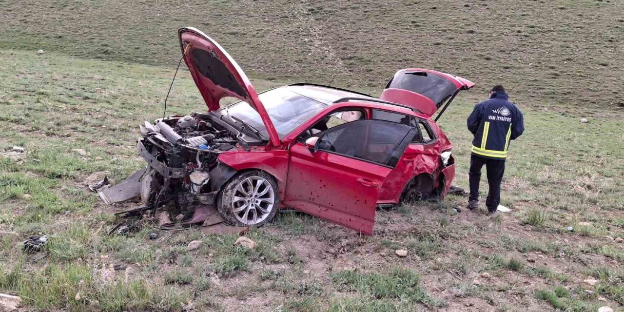 Kurubaş'ta uçuruma yuvarlanan otomobilin sürücüsü yaralandı