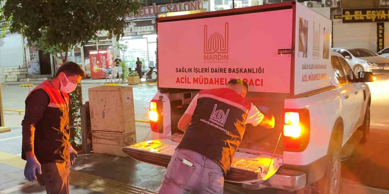 Kızıltepe'de ölmek üzere bulunan köpek tedavi altına alındı