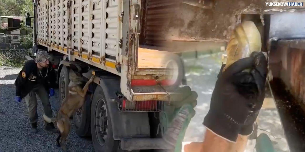Hakkari'de narkotik ekipleri tırdaki demir bloklarda 66 kilo metamfetamin yakaladı