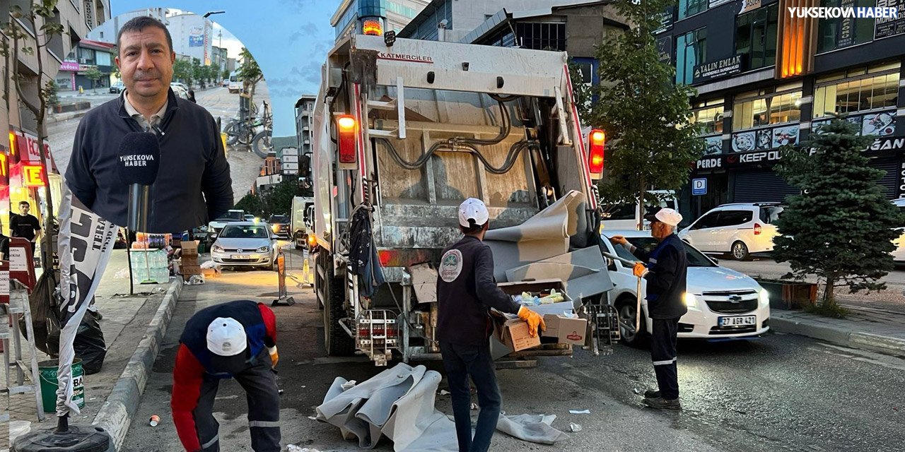 Yüksekova’da Bayram temizliği: merkez ve mahallelerden 180 ton çöp çıktı