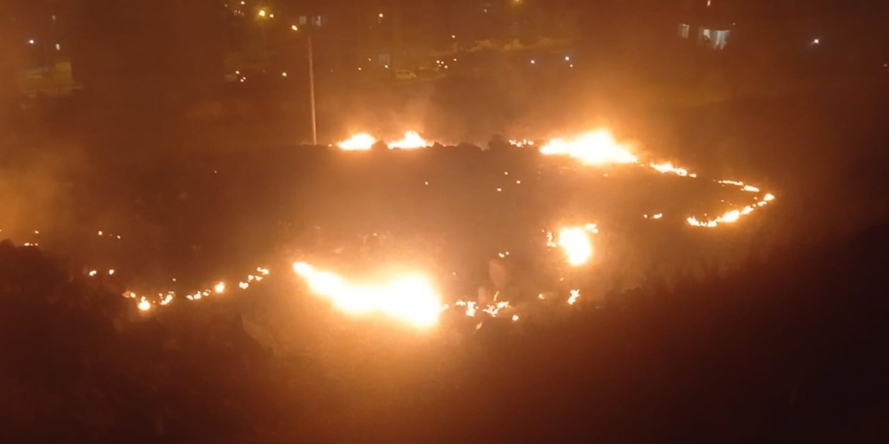 Urfa’da gece yarısı yangın paniği