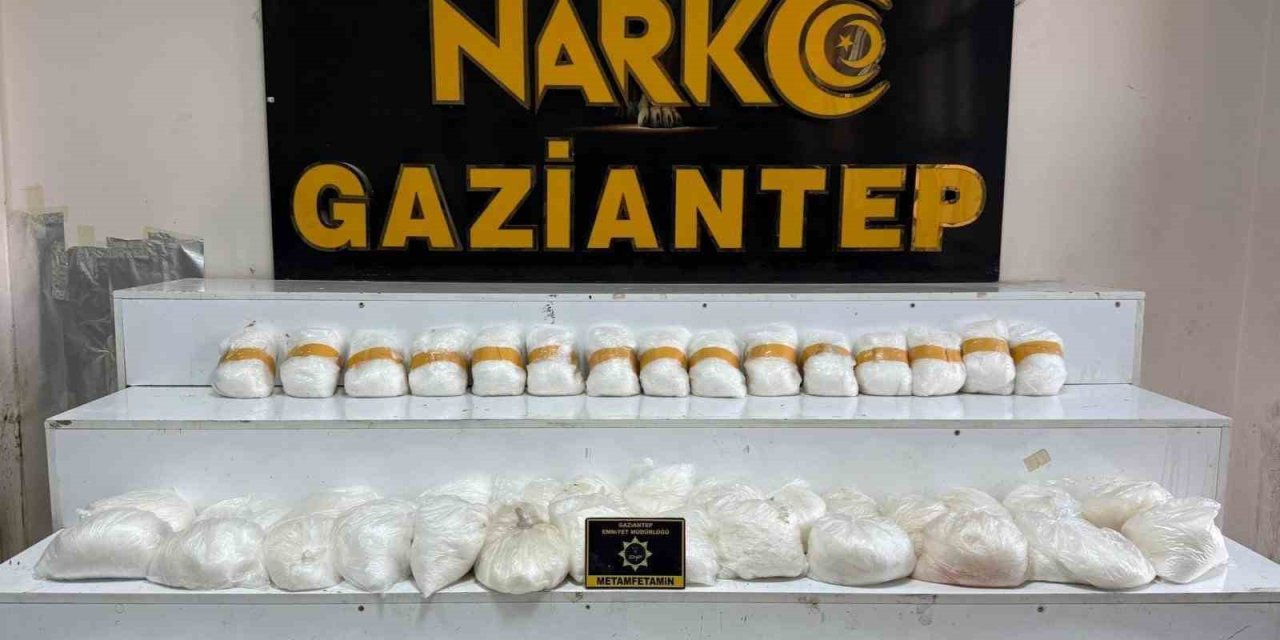 Antep’te 58 kilo metamfetamin ele geçirildi