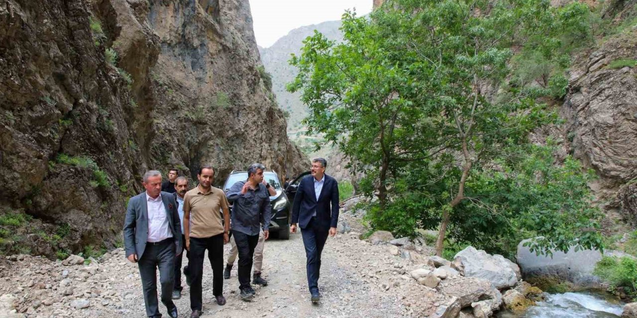 Vali Çelik, yayla yolunda incelemelerde bulundu