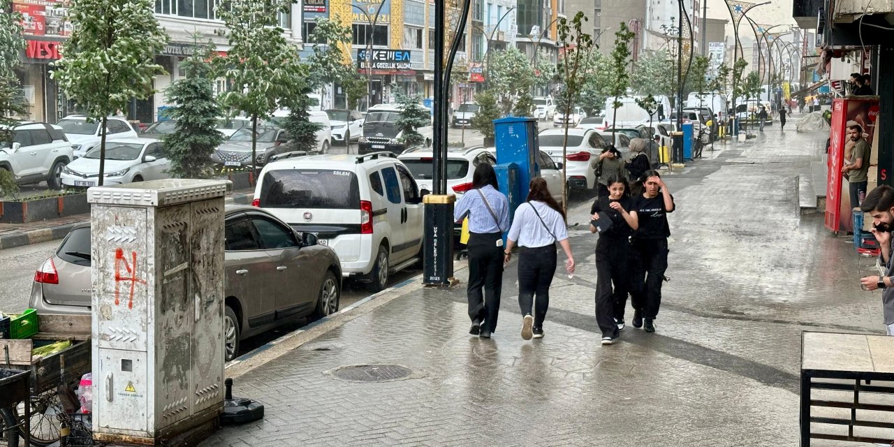 Yüksekova’da sağanak yağış etkili oldu