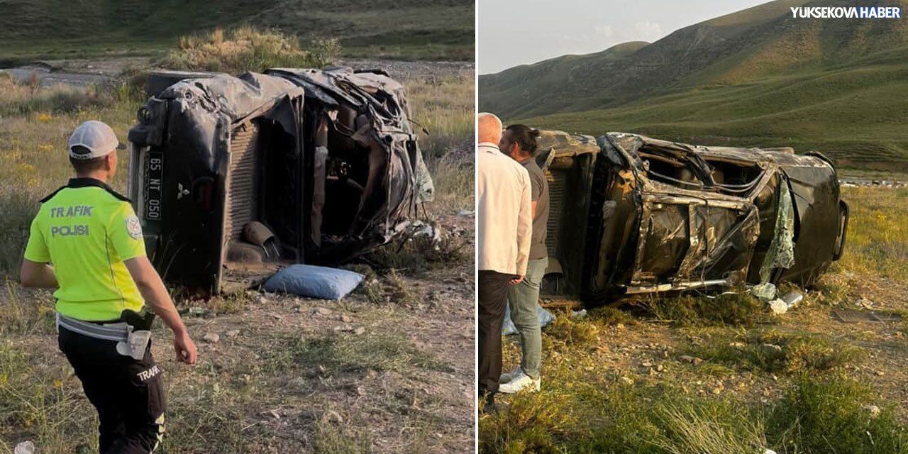 Başkale’de MEB personelini taşıyan araç takla attı: 4 yaralı