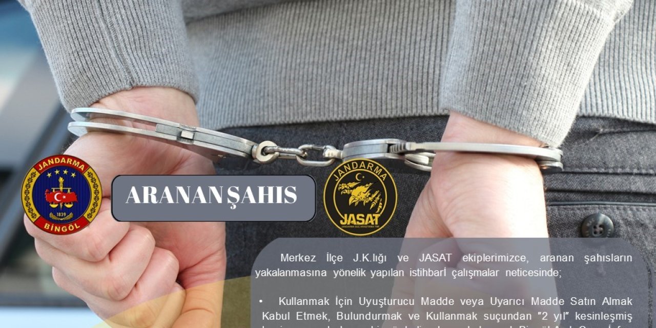 Bingöl’de kesinleşmiş hapis cezası bulunan 2 kişi cezaevine gönderildi