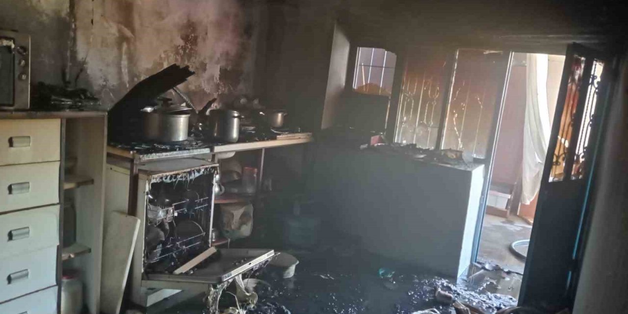 Malatya’da bir evde yangın çıktı