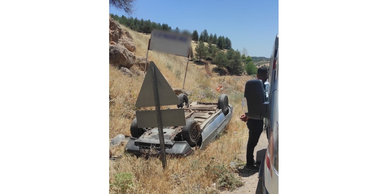 Adıyaman'da otomobil takla attı: 1 yaralı
