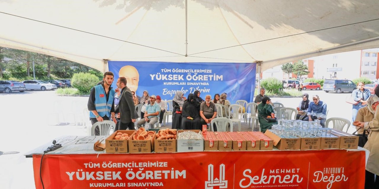 Erzurum'da YKS desteği