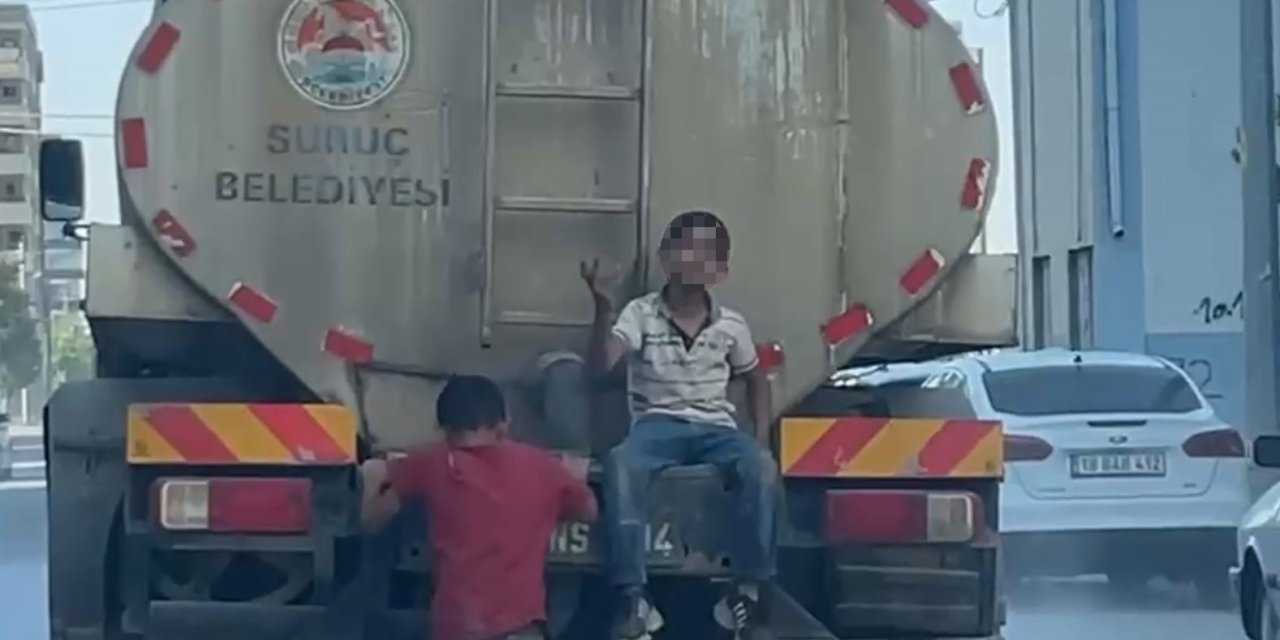 Şanlıurfa'da çocukların tehlikeli oyunu