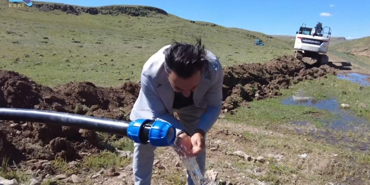 Erzurum'da köylünün yüz yıllık su hasreti sona erdi