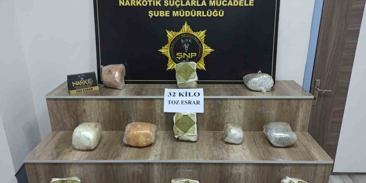 Siverek’te 32 kilo esrar yakalandı