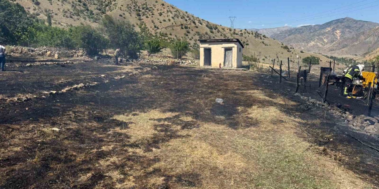 Erzurum'da arı kovanları yandı