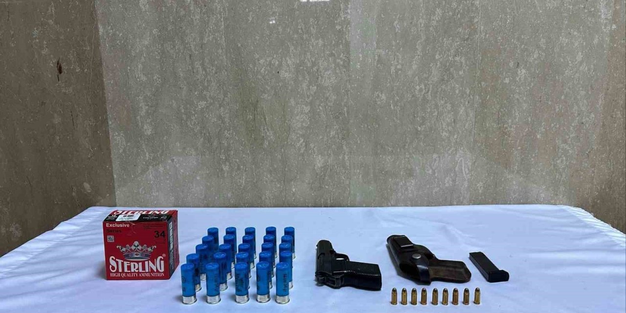 Bingöl’de tabanca ve fişek yakalandı